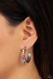 Paparazzi Rural Relaxation - Multi Stone Hoop Earrings