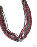Paparazzi Rushing Radiance- Red Necklace