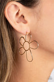 Paparazzi Rustic Rarity - Gold Flower Earrings