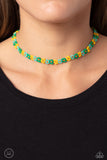 Paparazzi SEED Limit - Green Floral Necklace