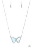 Paparazzi SHELL-bound - Blue Shell Wings Butterfly Necklace