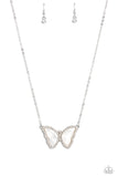 Paparazzi SHELL-bound - White Butterfly Necklace