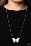 Paparazzi SHELL-bound - White Butterfly Necklace