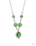 Paparazzi SPADES of Shimmer- Green Necklace
