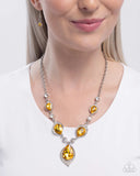 Paparazzi SPADES of Shimmer- Yellow Necklace