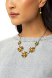 Paparazzi SUN and Fancy Free - Green Necklace