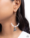 Paparazzi Saddle Showcase- White Earrings