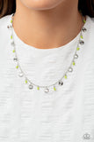 Paparazzi Sand Dollar Sass - Green Leek Beads Necklace