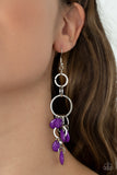Paparazzi Sandcastle Sunset - Purple Teardrop Earrings