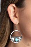 Paparazzi Sandstone Prairie - Blue Earrings