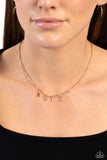 Paparazzi FLIRT No More - Gold Smile Necklace