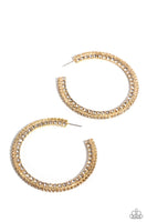 Paparazzi Scintillating Sass - Gold Hoops Earrings