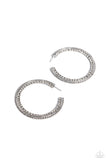 Paparazzi Scintillating Sass - White Oversized Hoops Earrings