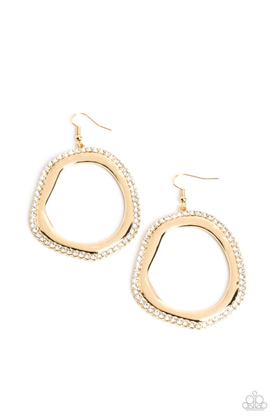 Paparazzi Scintillating Shareholder - Gold Earrings