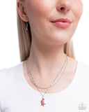Paparazzi Scintillating Stars- Red Necklace