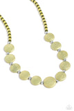 Paparazzi Scratched Showtime - Green Necklace