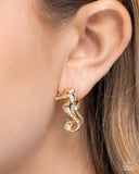 Paparazzi Sea Horse Statement- Gold Earrings