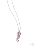 Paparazzi Seahorse Sailor- Pink Necklace