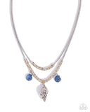 Paparazzi Seashell Sentiment- Blue Necklace