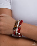 Paparazzi Seasonal Stretch- Red Bracelet