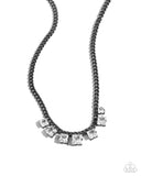 Paparazzi Seeking Out Squares- Black Necklace