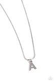 Paparazzi Seize the Initial - Silver - A Necklace