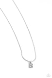 Paparazzi Seize the Initial - Silver - B Necklace