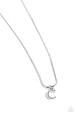 Paparazzi Seize the Initial - Silver - C Necklace