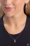 Paparazzi Seize the Initial - Silver - E Necklace