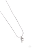 Paparazzi Seize the Initial - Silver - F Necklace