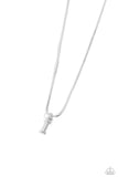 Paparazzi Seize the Initial - Silver - I Necklace