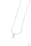 Paparazzi Seize the Initial - Silver - L Necklace