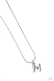 Paparazzi Seize the Initial - Silver - M Necklace