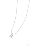 Paparazzi Seize the Initial - Silver - R Necklace
