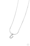 Paparazzi Seize the Initial - Silver - U Necklace