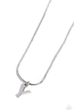 Paparazzi Seize the Initial - Silver - Y Necklace