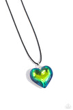 Paparazzi Seize the Simplicity - Green UV Heart Necklace