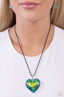 Paparazzi Seize the Simplicity - Green UV Heart Necklace