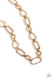 Paparazzi Sentimental Sequence- Gold Necklace