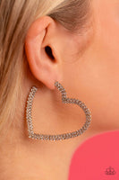 Paparazzi Sweetheart Sequence- Gold Heart Hoops