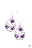 Paparazzi Send the BRIGHT Message - Purple Earrings