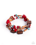 Paparazzi Sensational Stones - Red Bracelet