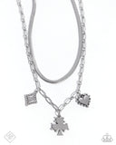 Paparazzi FF MAR 25 Sentimental Sunset- Silver Necklace