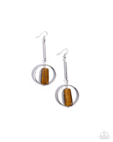 Paparazzi Serendipitous Stones - Brown Earrings