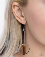 Paparazzi Serendipitous Stones - Brown Earrings