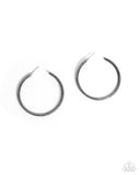 Paparazzi Serious Sass- Black Hoops Earrings