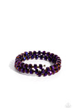 Paparazzi Seriously Stellar - Purple Metallic Coil Bracelet