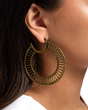 Paparazzi Set the Scene- Brass Earrings