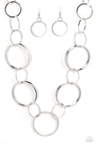 Paparazzi Shimmering Symphony - Silver Necklace