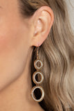 Paparazzi Shimmering in Circles - Gold Earrings